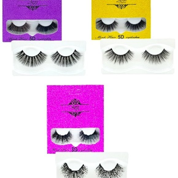 Other - MINK HAIR 5D EYELASHES (SET OF 3)